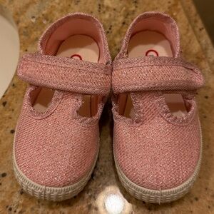 CIENTA baby girls strawberry scented rosa pink sparkle maryjane shoes